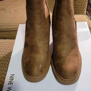 Nine West Brown Ankle Booties